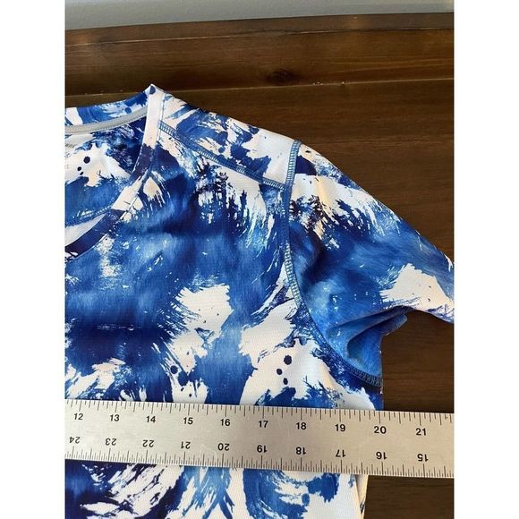 Reel Legends Shirt Womens Large Blue Tie Dye FreeLine Fishing Fisherman Ladies - Picture 5 of 5